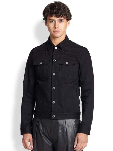 givenchy men's jacket|Givenchy black denim jacket.